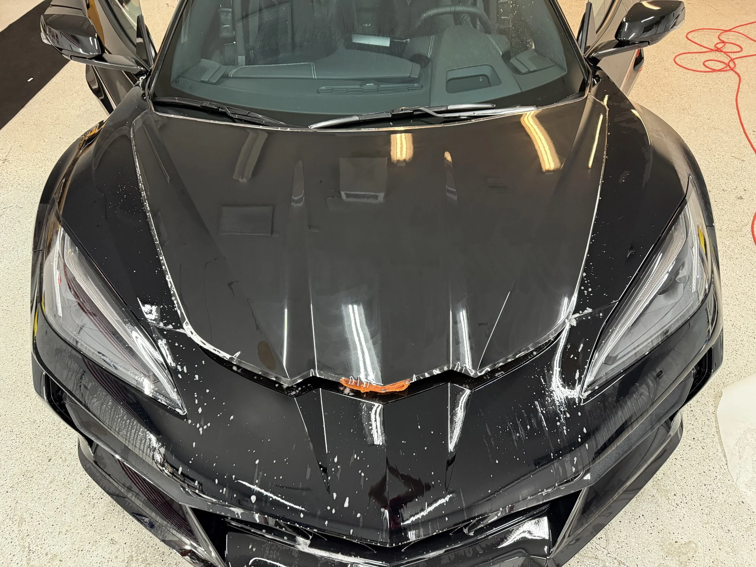 XPEL paint protection film installed on 2025 corvette Z06 by Honest Tint & PPF located in Yucaipa CA. Best paint protection installation in the Inland Empire.