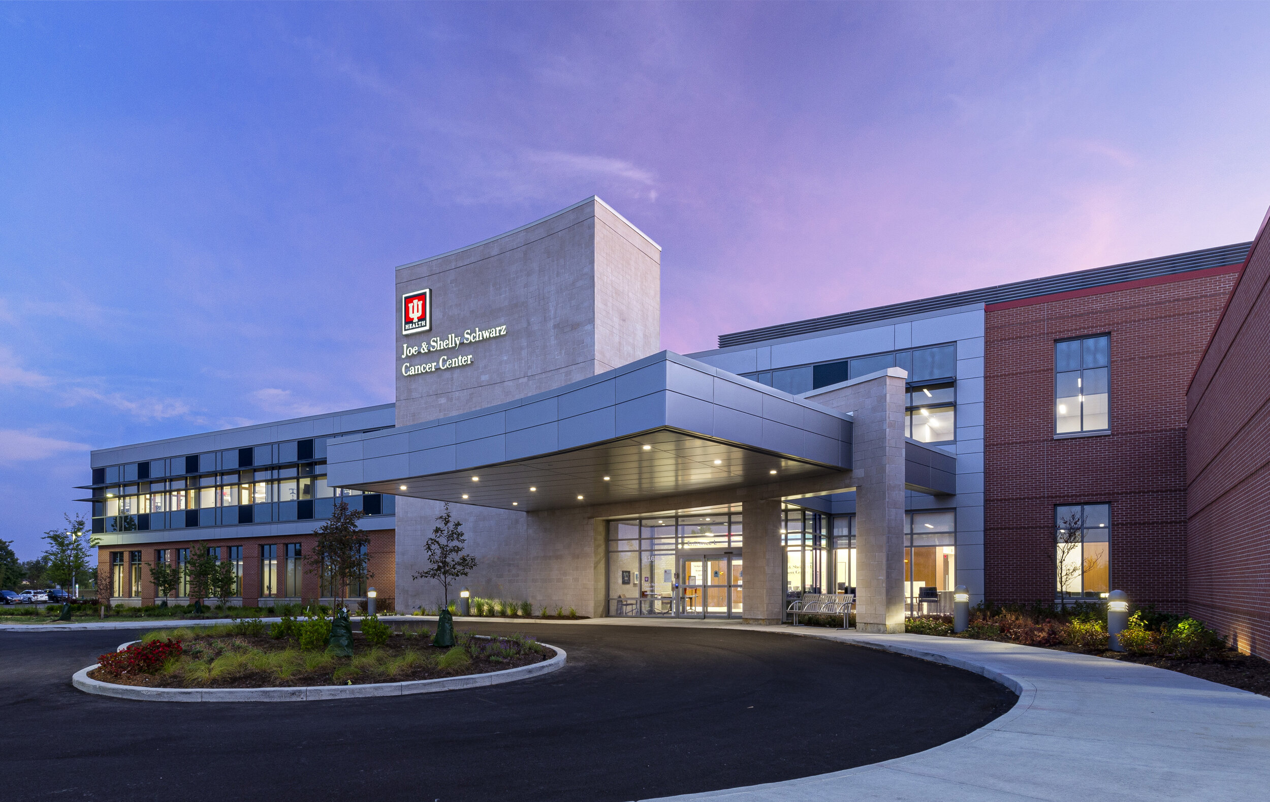 Photograph of the Schwarz Cancer Center, taken by architectural photographer Al Ensley.