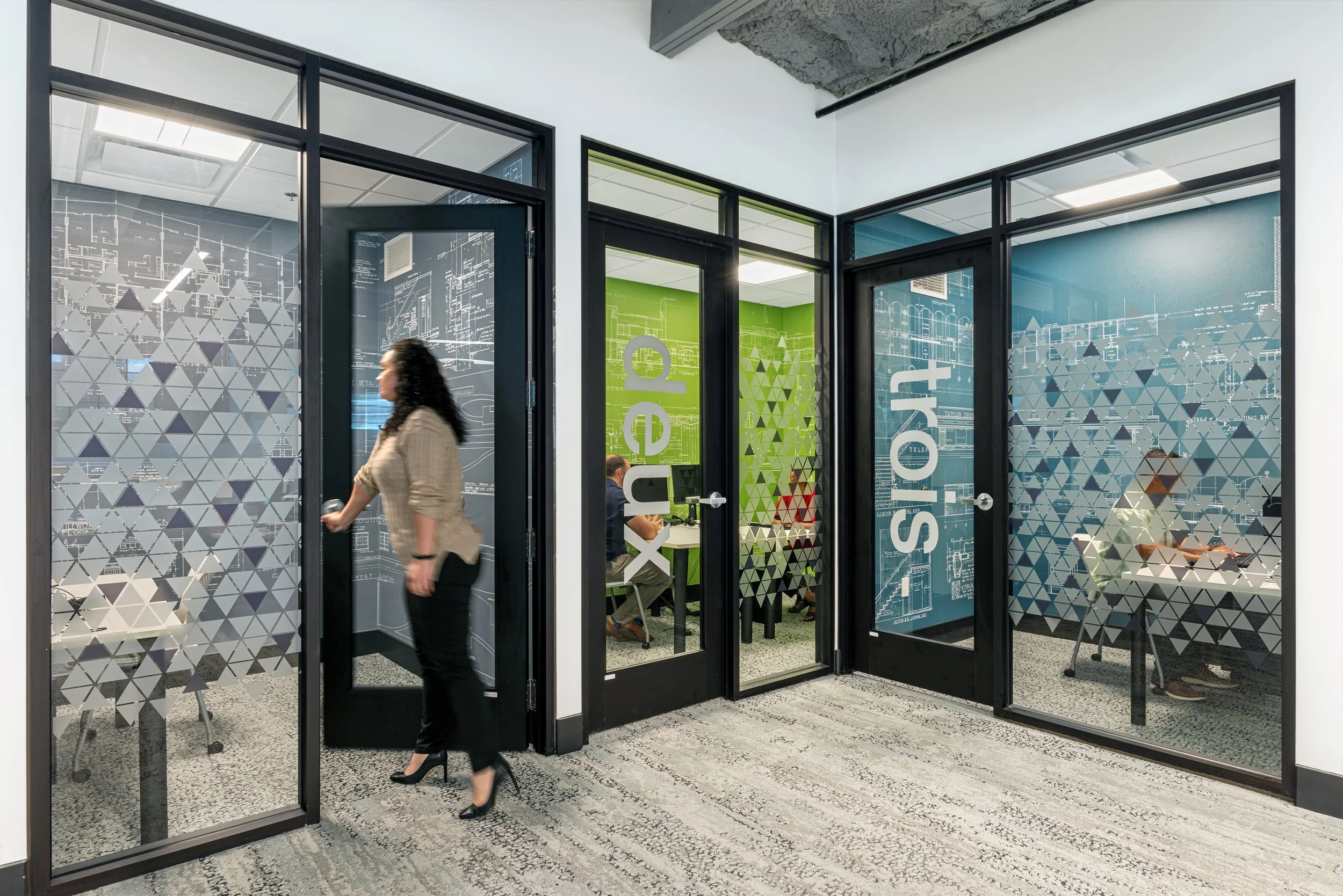 Interior photography of office cabins.