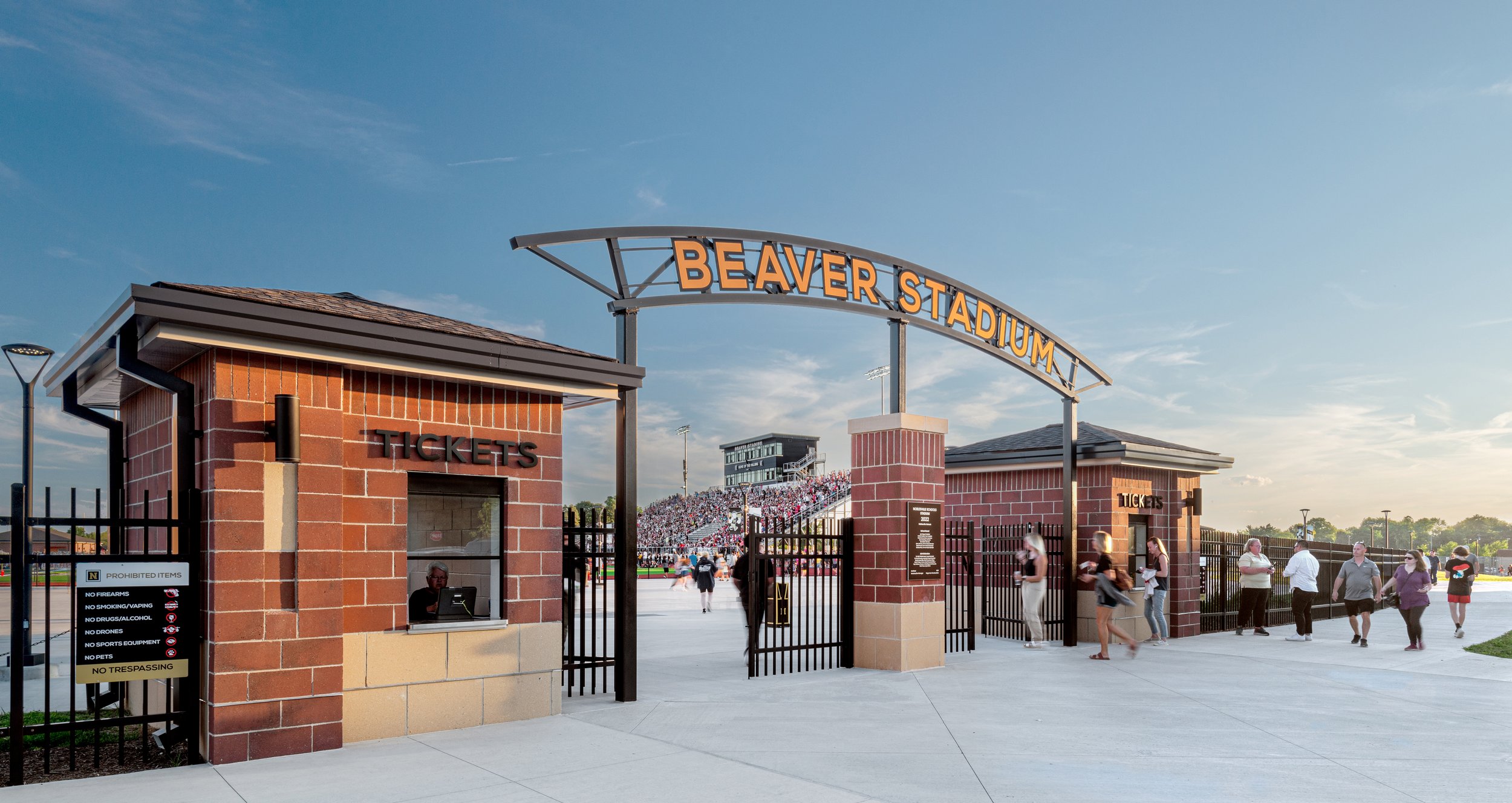 Entrance of the Beaver stadium.