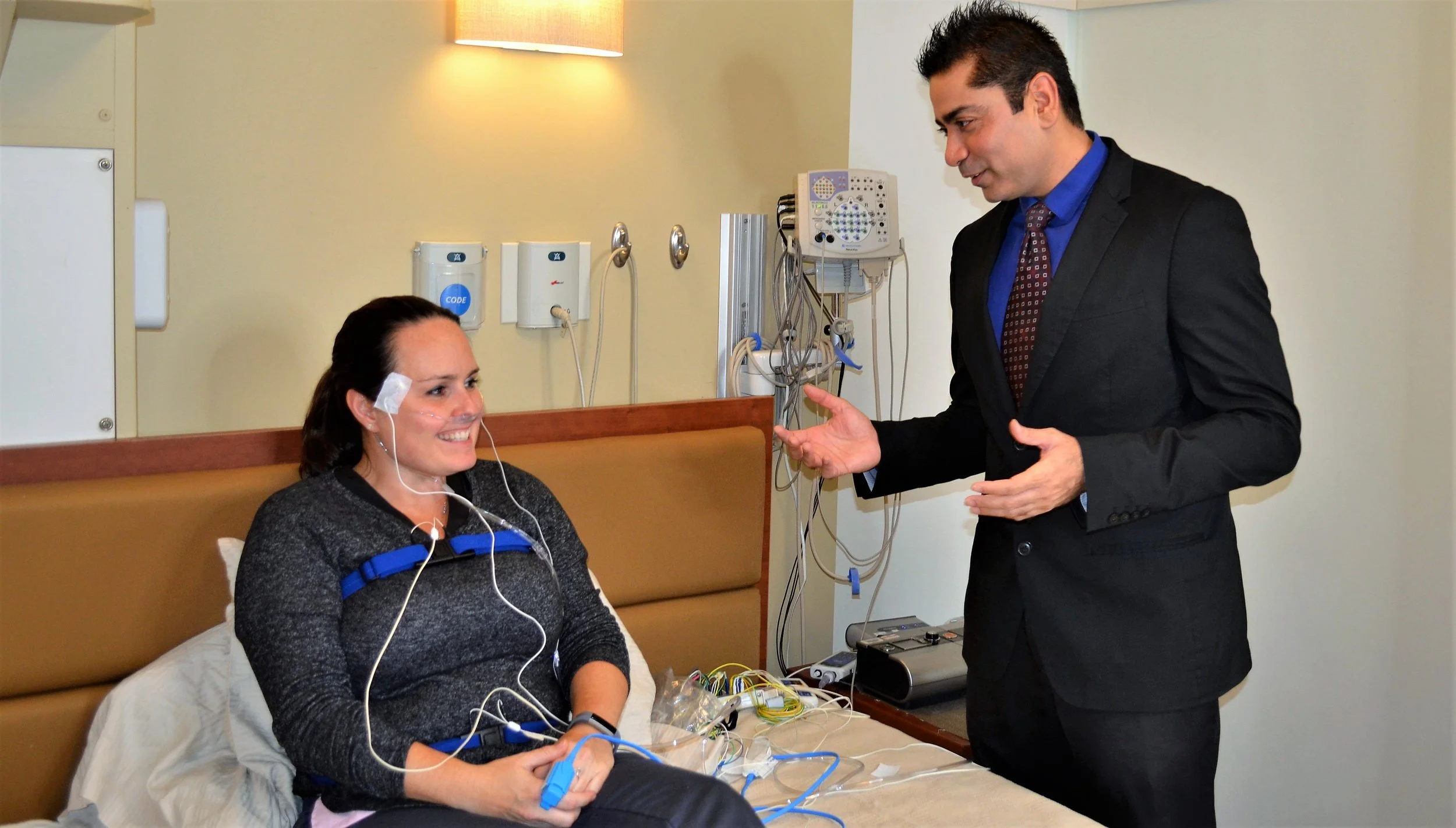 Dr. Rohit Budhiraja with patient