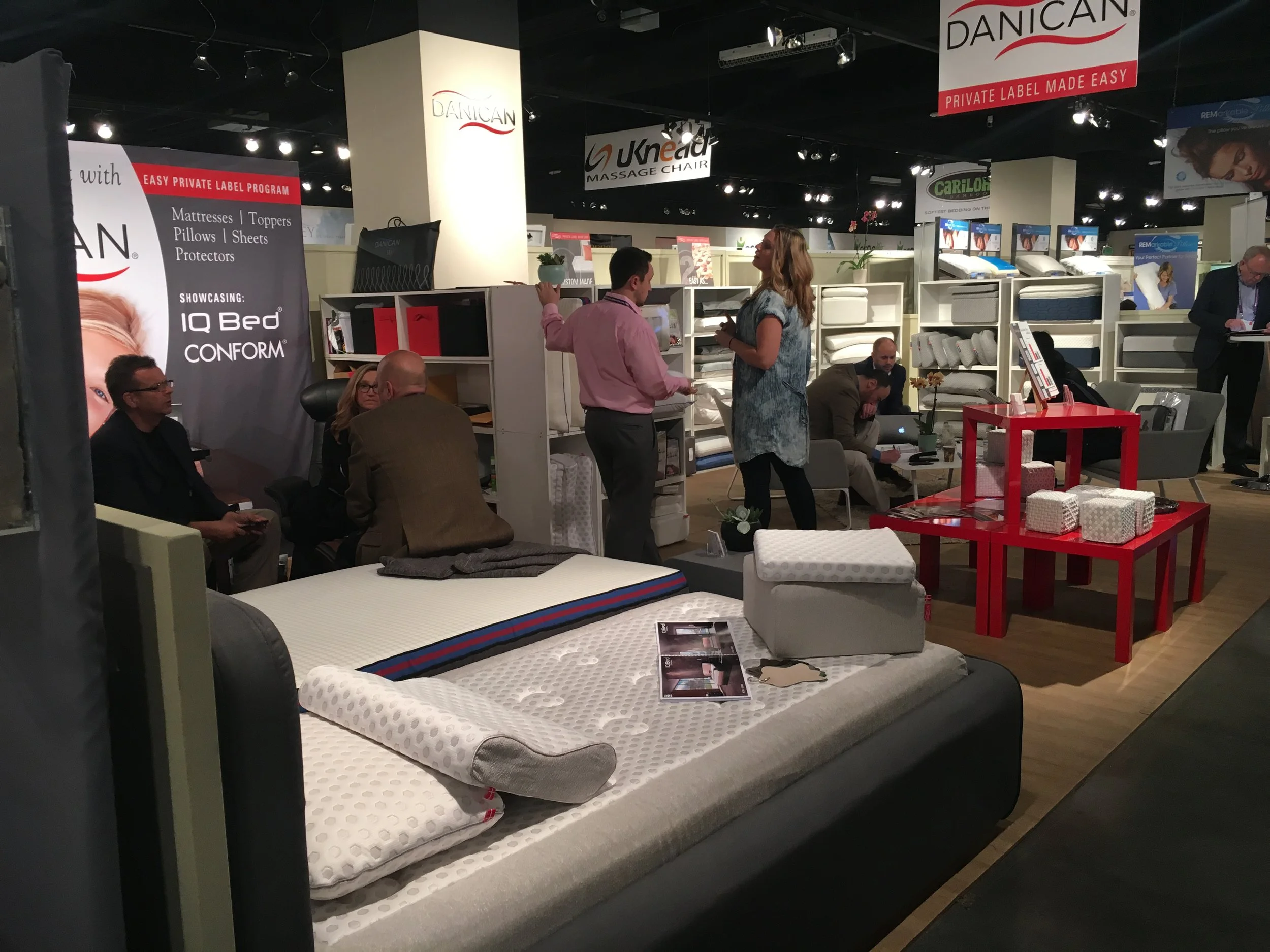 Naomi works with a showroom customer at Market
