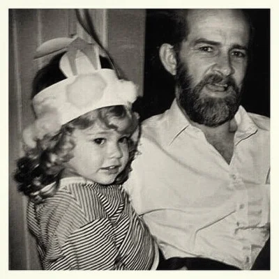 Dad clearly more impressed with my Easter hat than I was.
