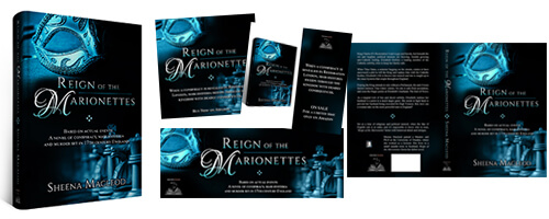 e-book cover + print cover + 3 social media posts + 1 book mock-up + 1 stock image.