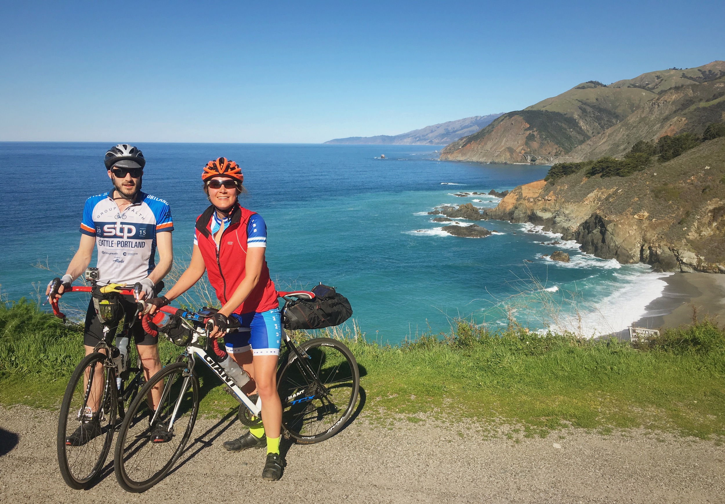 Phil and Whitney Riding Big Sur, February 2016