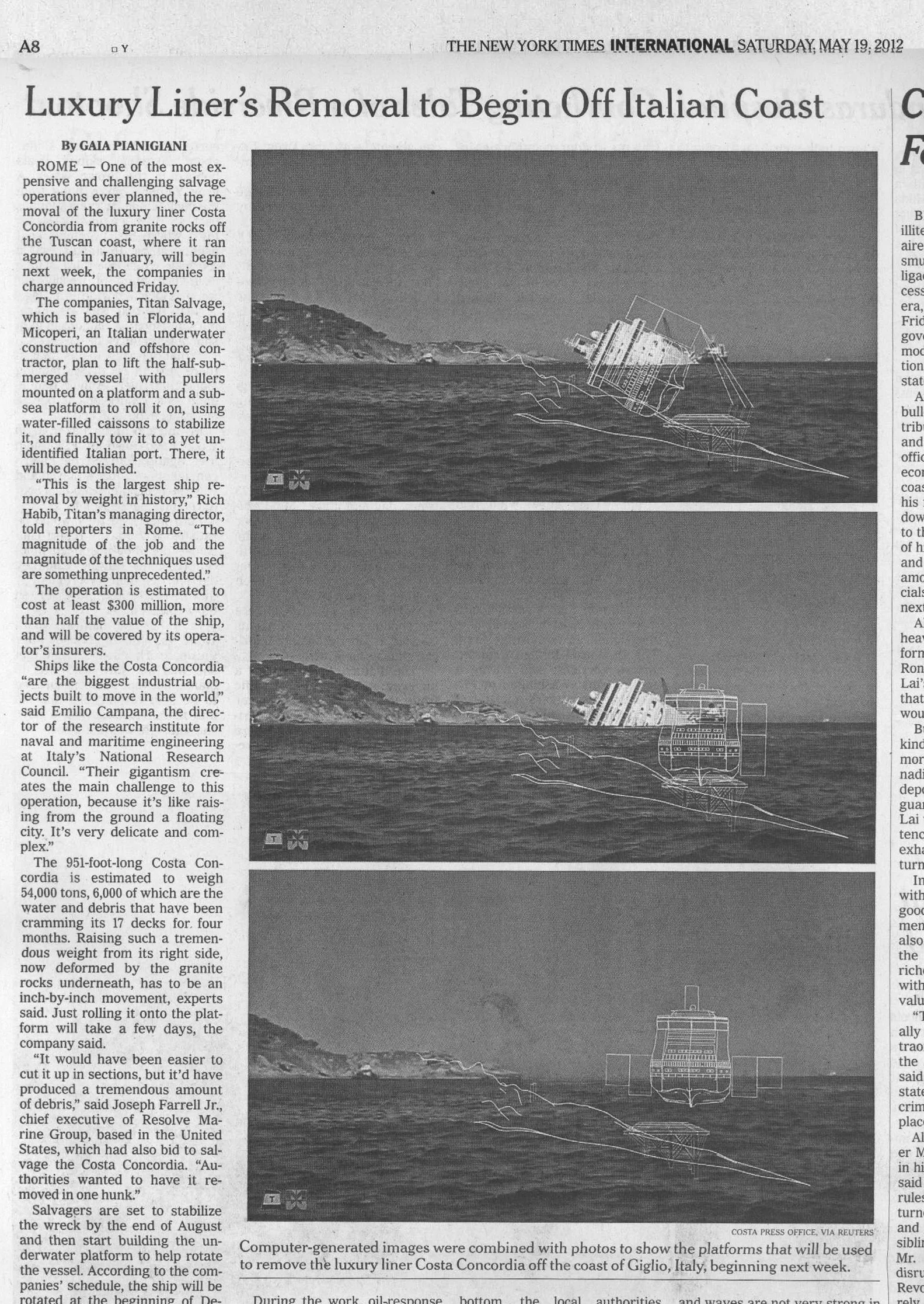 The New York Times , May 19th, 2012