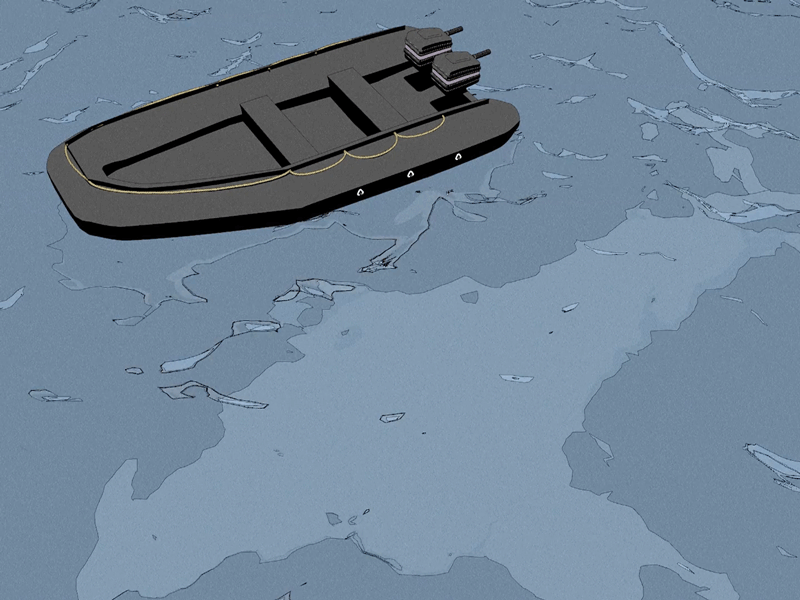 AMNH Blue Whale - Zodiac Boat.gif