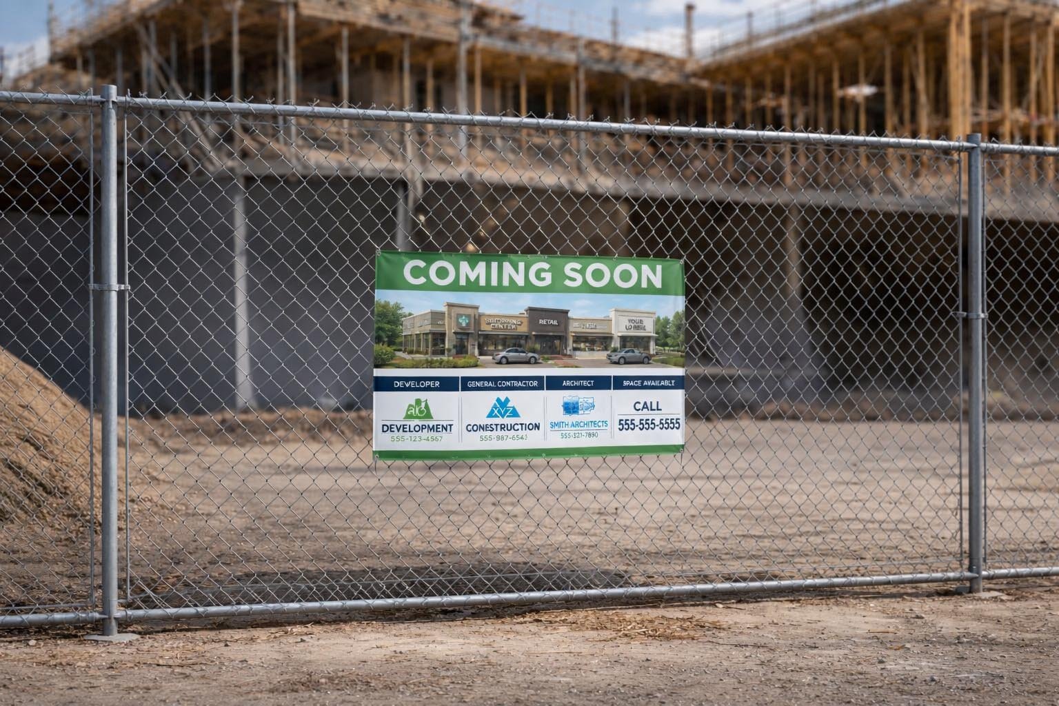 48" x 24" Construction Banner