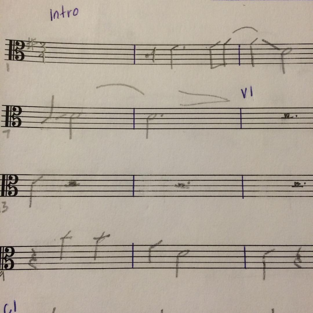 My sloppy Alto Clef writing for Viola