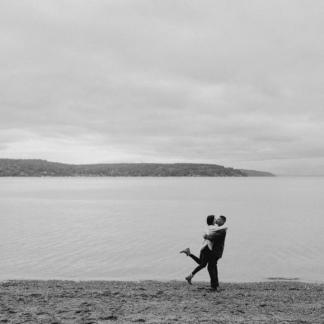 Some black and white engagement moments with Katy + Gio ♡♡♡ 

Tacoma engagement photographer waterfront