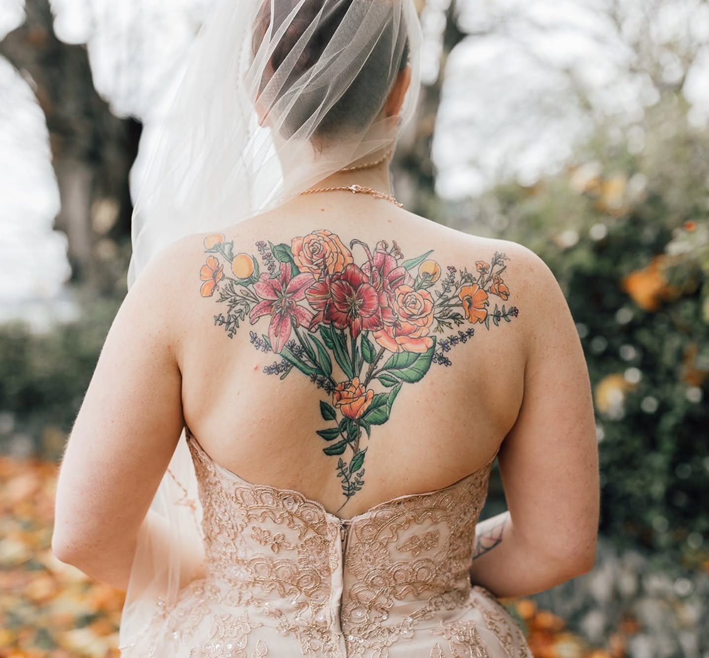 Fall weddings + cool tattoos forever.