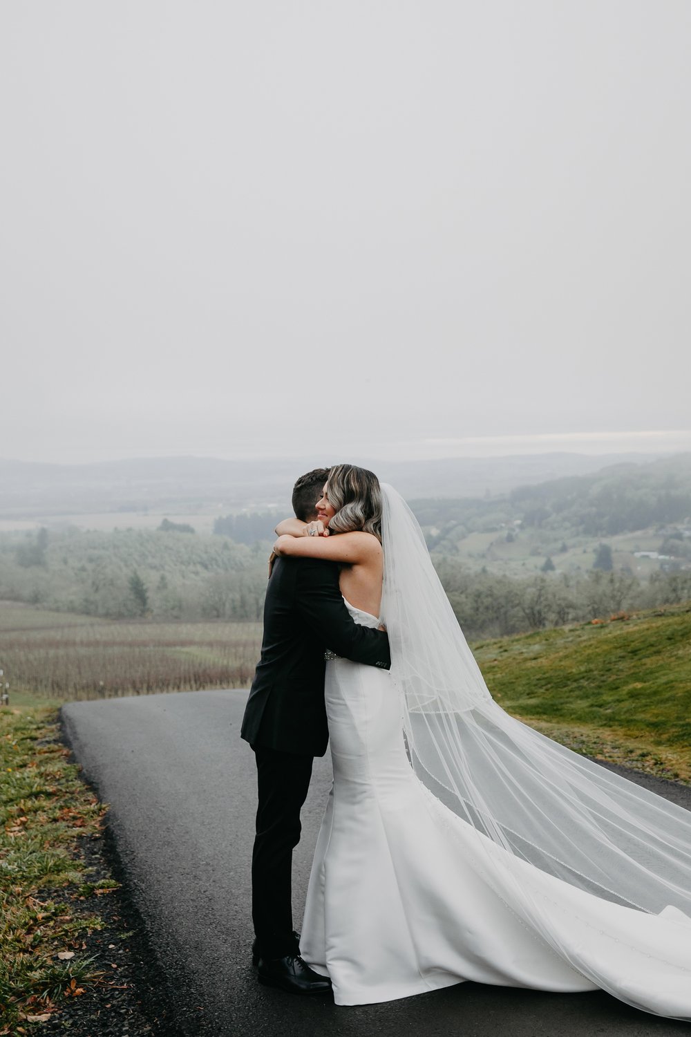 Emotional First Look Open Field Luxury Wedding Photography