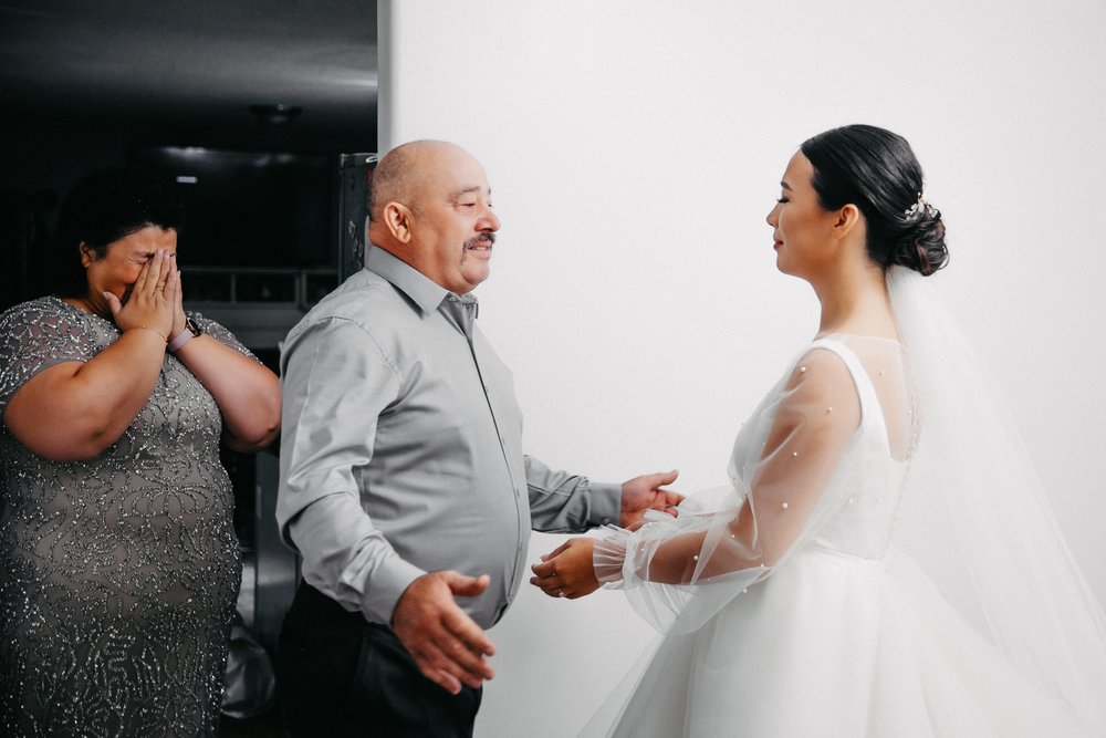 First Look Alternative Father Luxury Wedding Photography