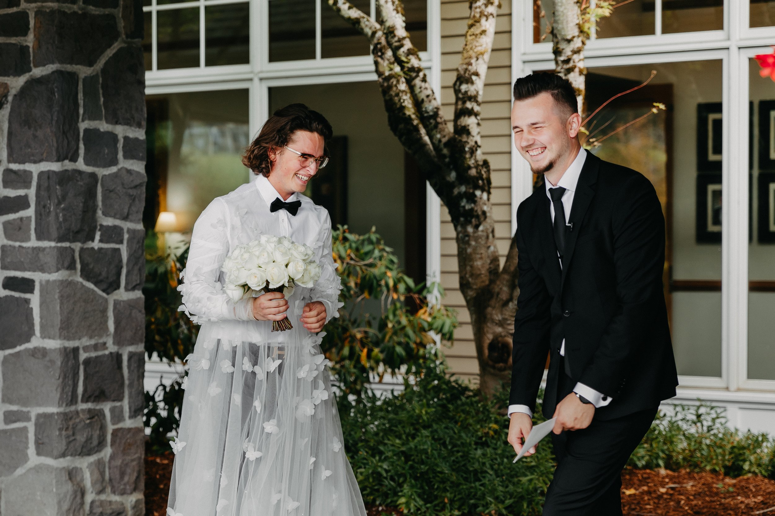 First Look Benefits Funny Moment Luxury Wedding Photography