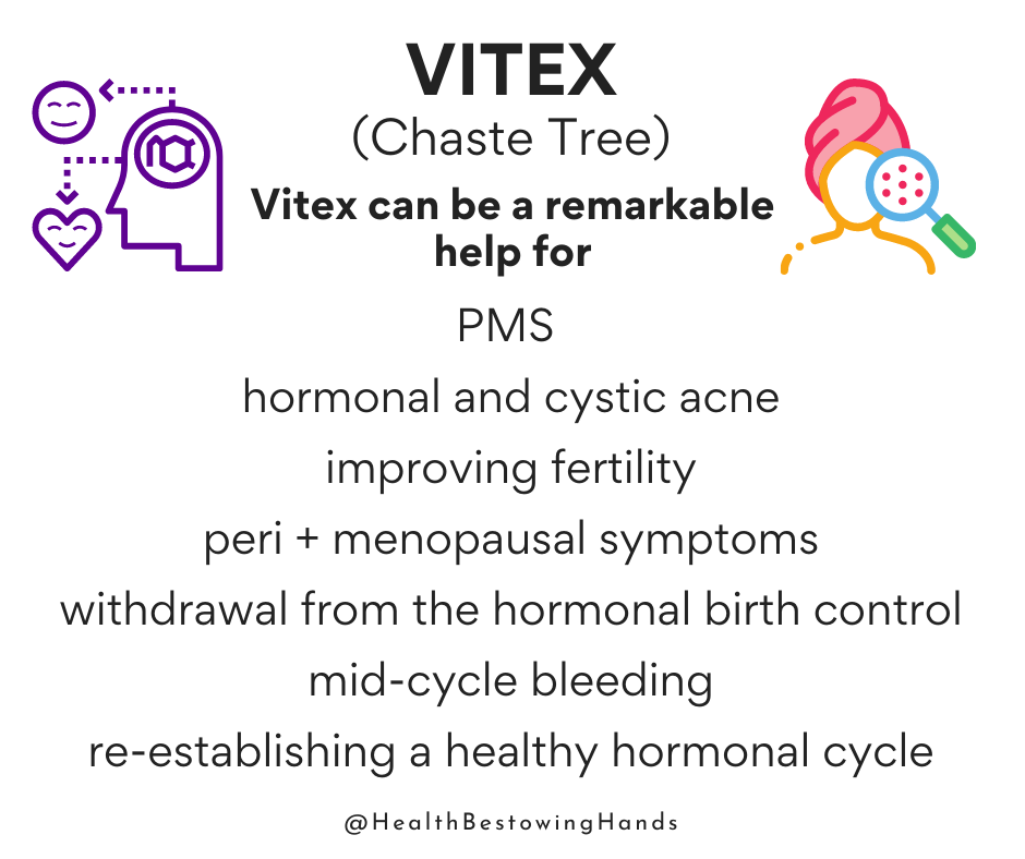 Chaste Tree Berry (Vitex) capsules and tincture