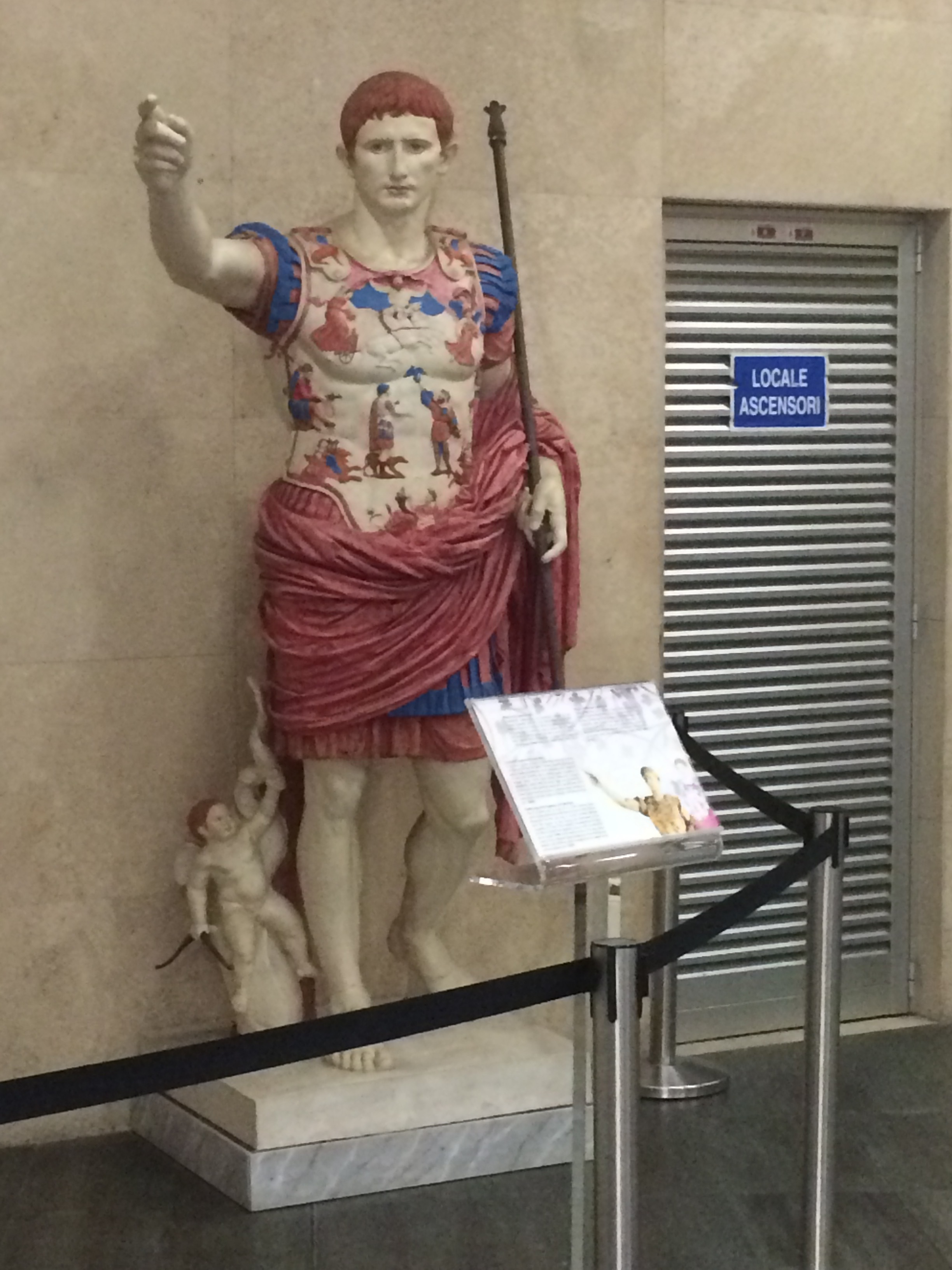Then Caesar Augustus (I think) shows points you toward the metal detectors.