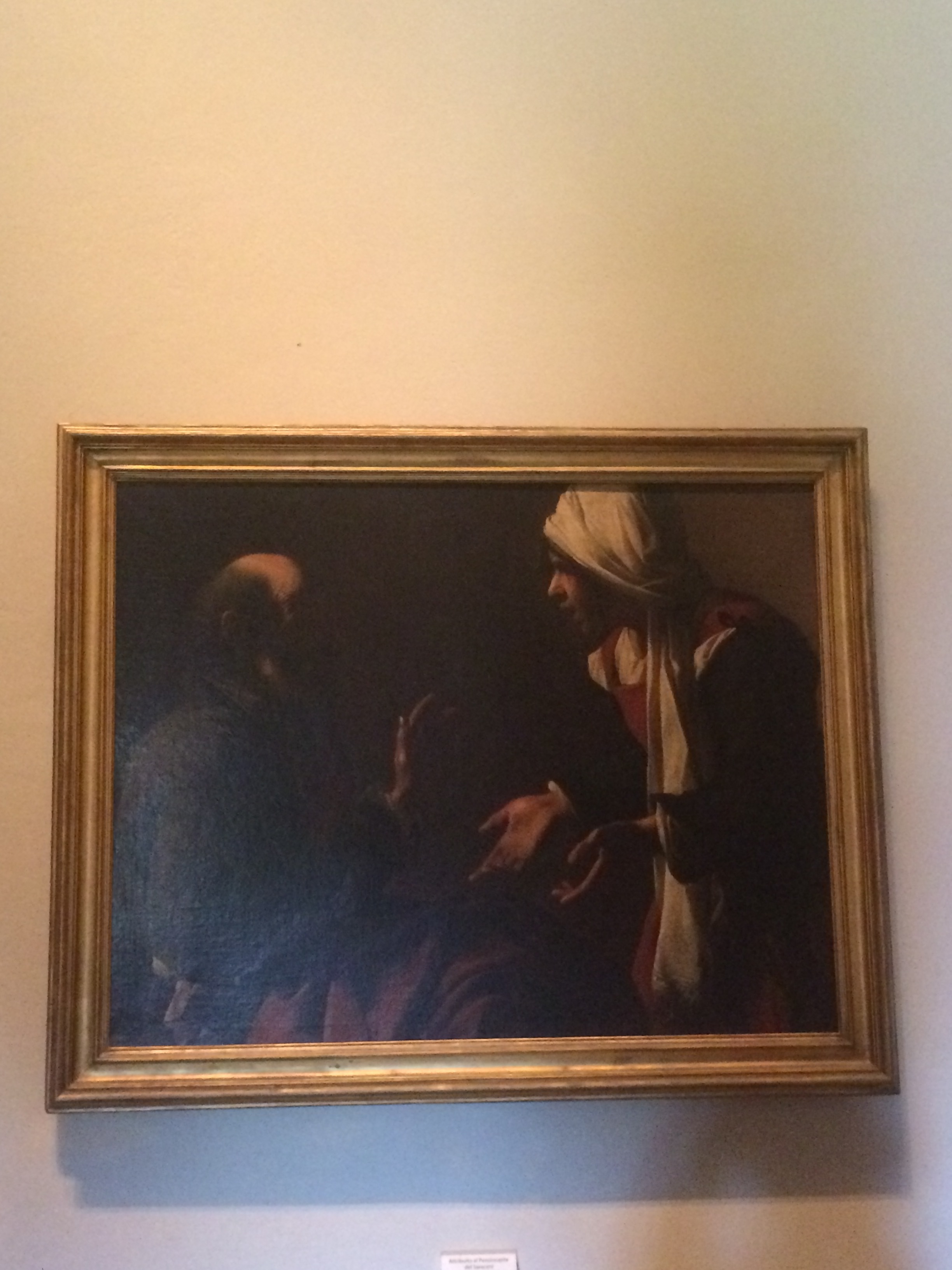 The Denial of Peter ( Pensionante De Saraceni). I only took pictures of things in the Vatican that moved, puzzled, or intrigued me. This painting was one of them. Something about how dark Peter's face is. In the story, he is trying to hide, isn't he? I can't explain it, but something about this really struck me. 