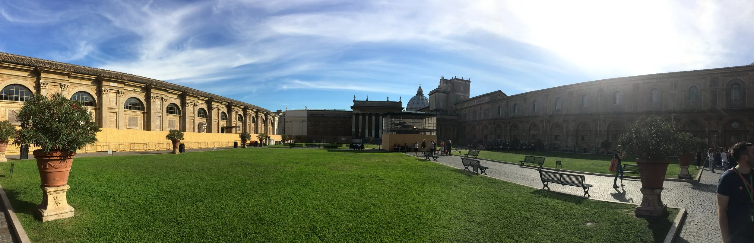 A panoramic view of this courtyard on the way to the Sistine Chapel (this is where the happy plant in the last picture lives...with other happy plants).
