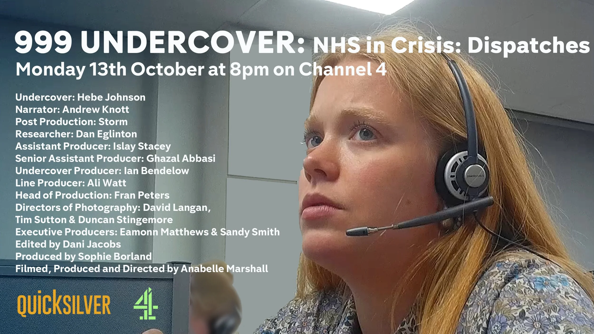 Dispatches: 999 Undercover: NHS in Crisis - Channel 4 - PreTitles only