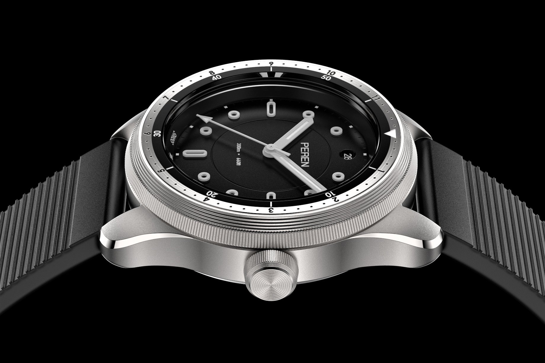 Swiss Made hand built automatic watch Peren Regia X. Hand assembled in Switzerland. Limited Edition watch. Microbrand watch.