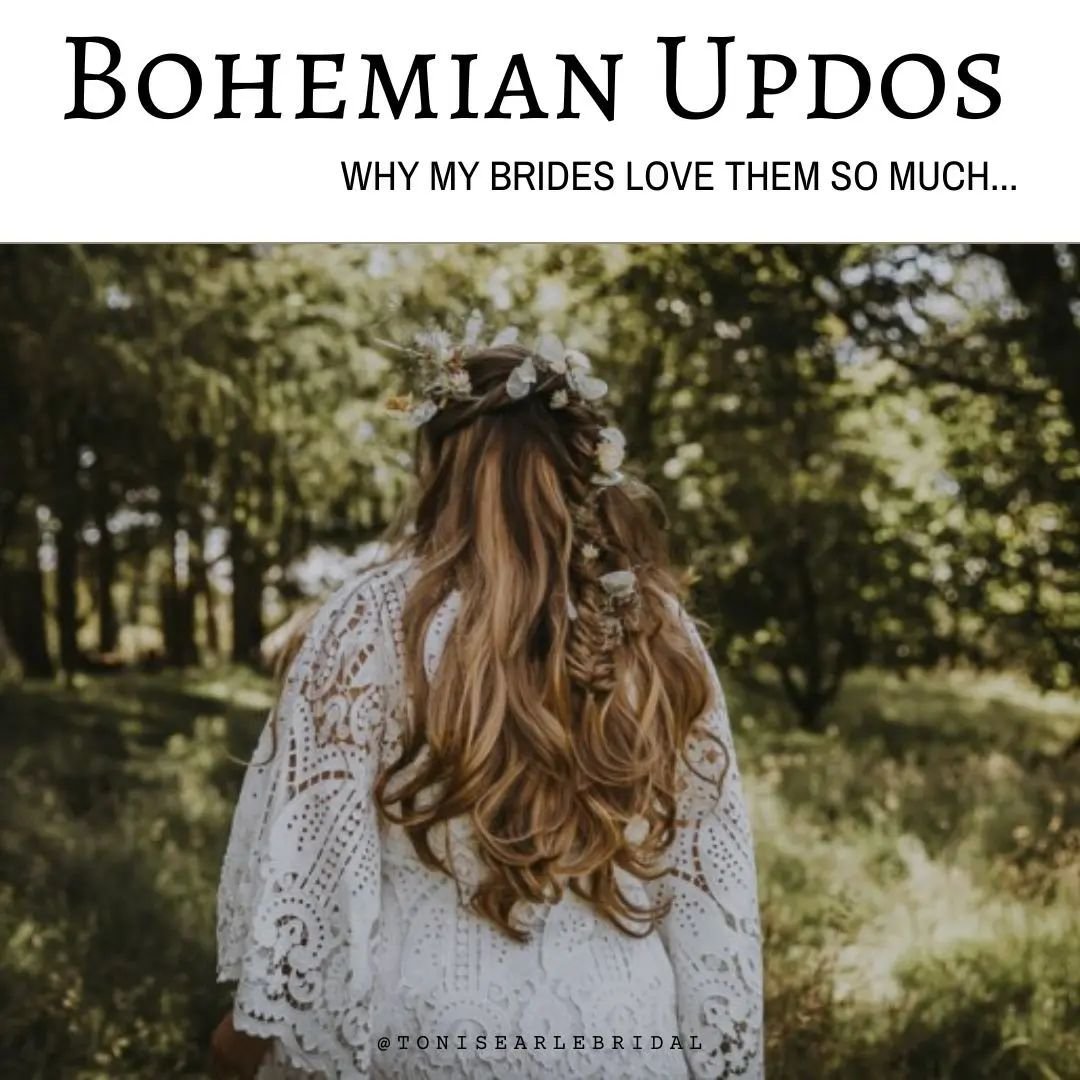 Boho updos - why my brides and nearlyweds love them so much.

Just look at them! They look effortless and perfect for you laid back types, but there's always loads of detailing in there to make it feel extra special as well as going perfectly with yo