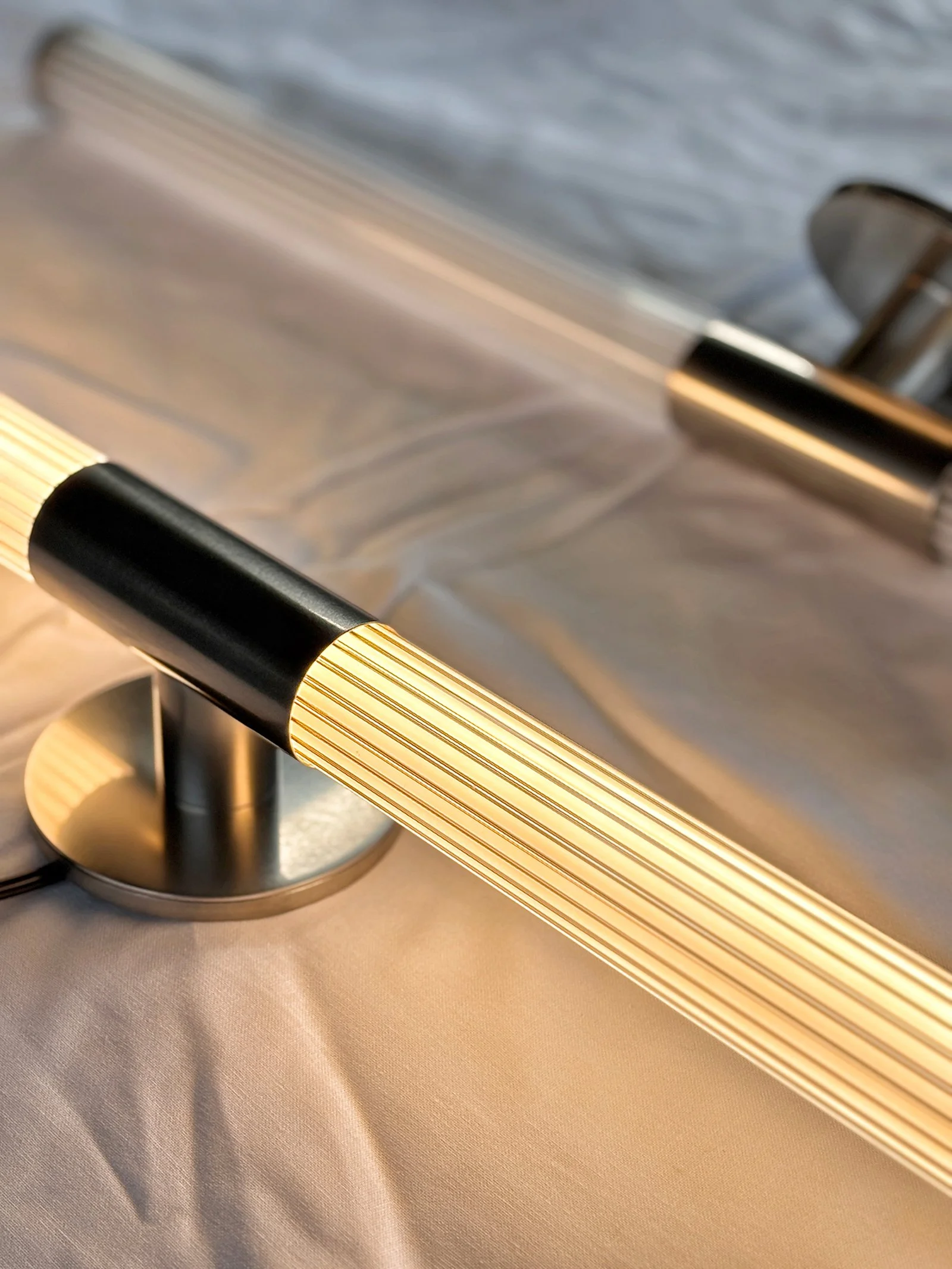 REEDED GLASS SCONCE - BRUSHED NICKEL DETAIL.jpg