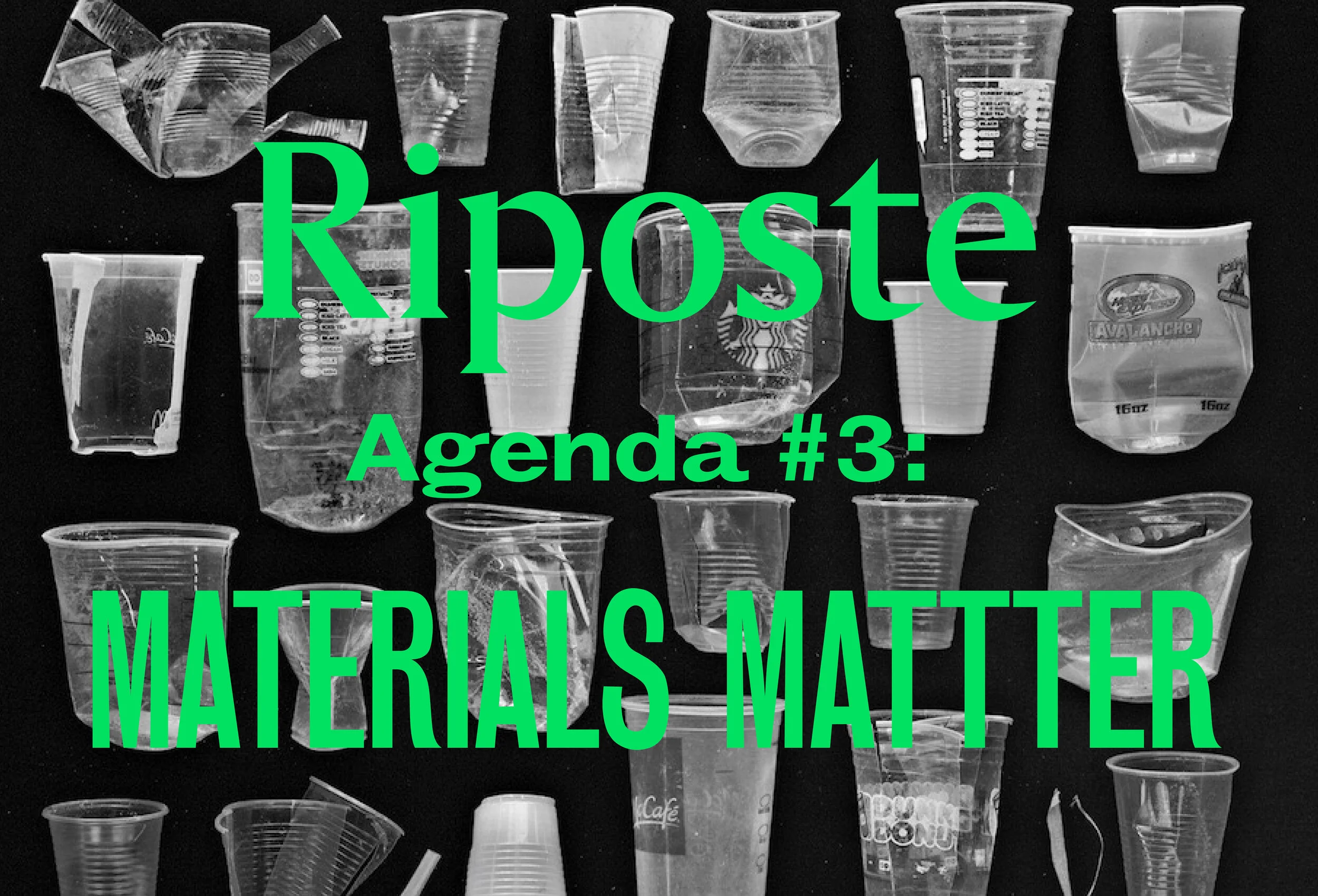 AGENDA #3: MATERIALS MATTER Explore AGENDA: Materials Matter and discover how materials are developing new narratives, new behaviours and systems that are positively impacting our society, environment, and economy and how you can be part of it. Read more>