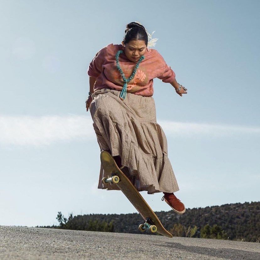 Artist, weaver, skateboarder @naiomiglasses photographed by @tomaskarmelo