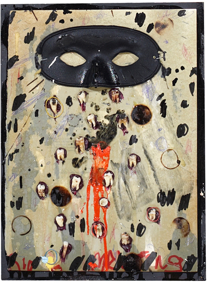 Oil and wisdom teeths on wood 35x27cm