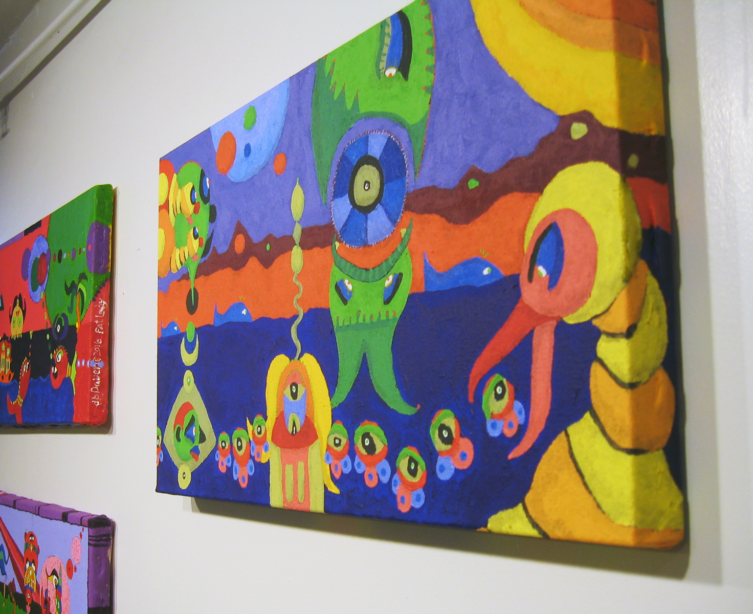 Birds Eye View, 24" x 14" x 2", other views may be seen on my website in PAINTINGS