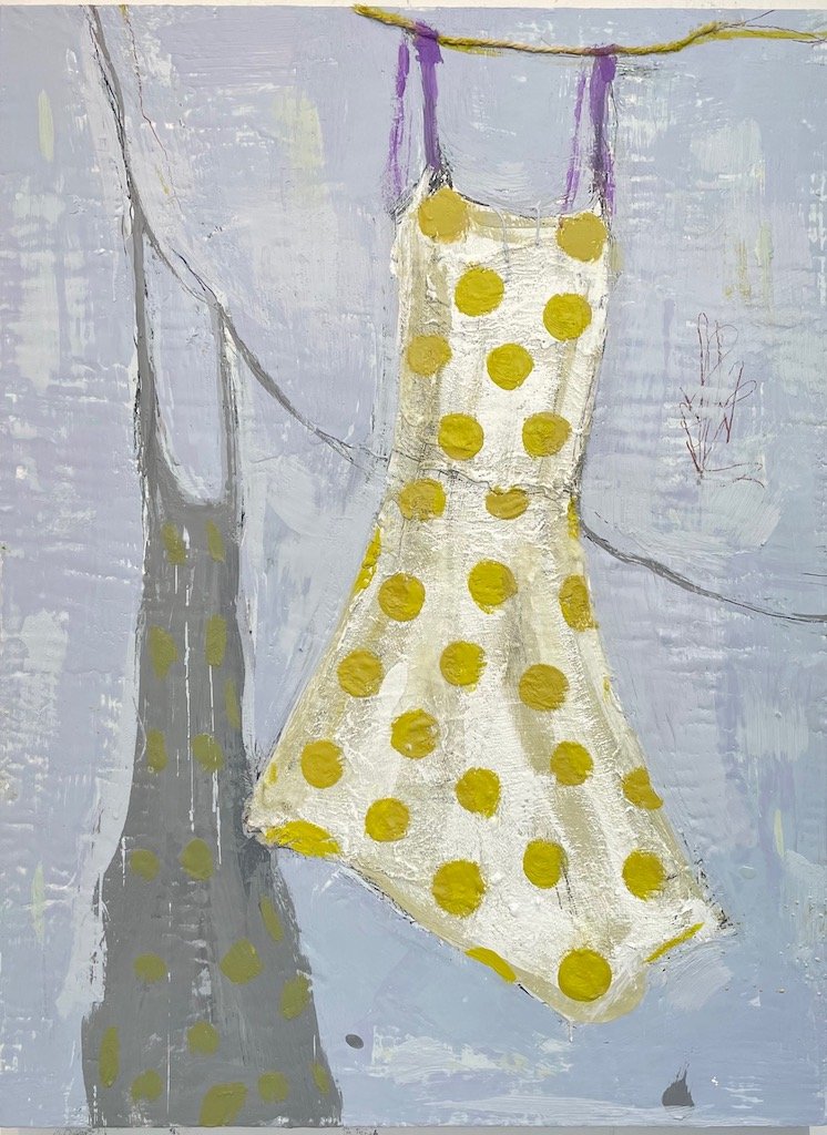 yellow polka dot dress