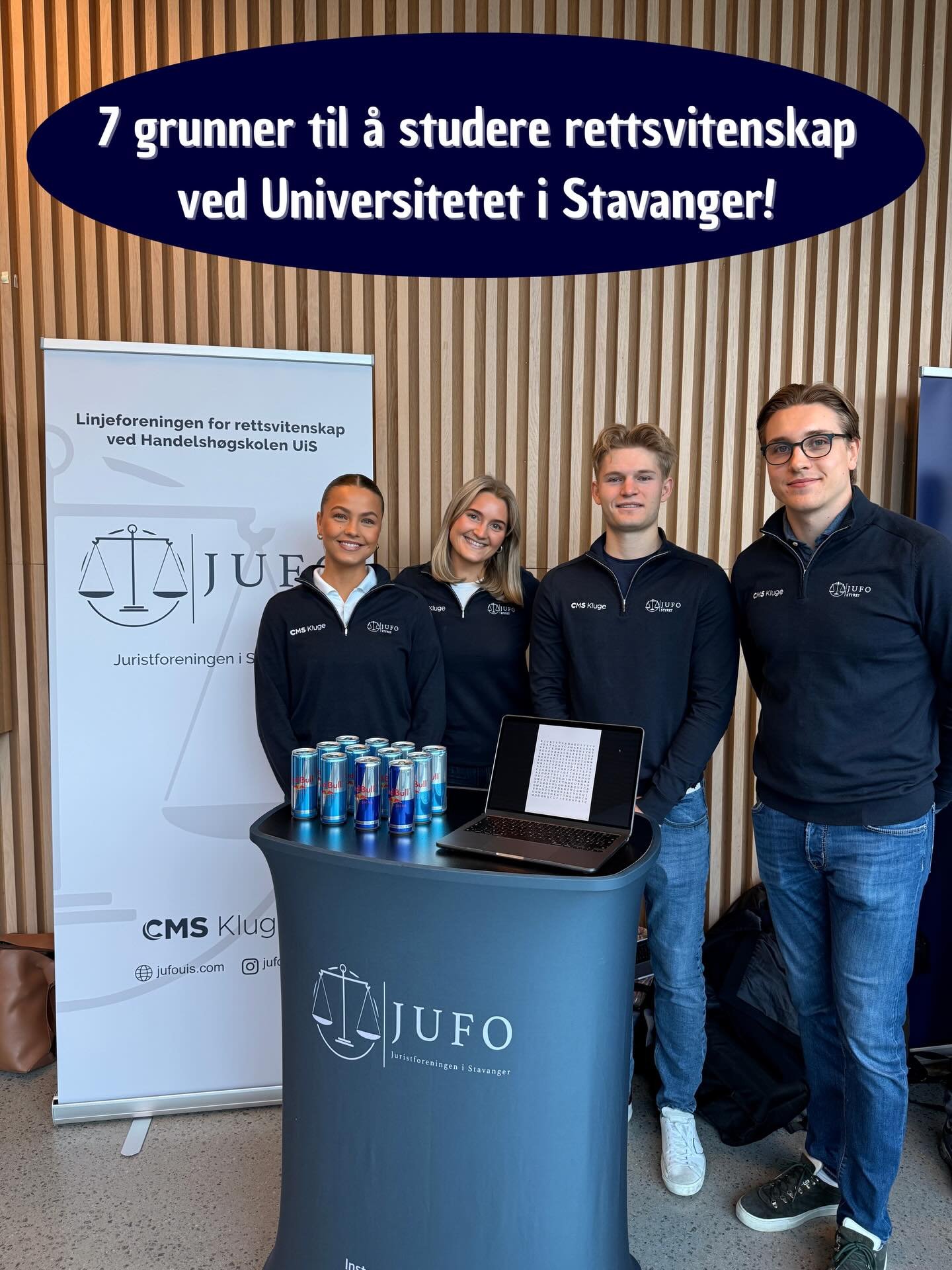 Ordin&aelig;r s&oslash;knadsfrist for h&oslash;yere utdanning er 15. April. Her er 7 grunner til &aring; velge rettsvitenskap ved Universitetet i Stavanger ⚖️

H&aring;per vi ses til h&oslash;sten! 💙