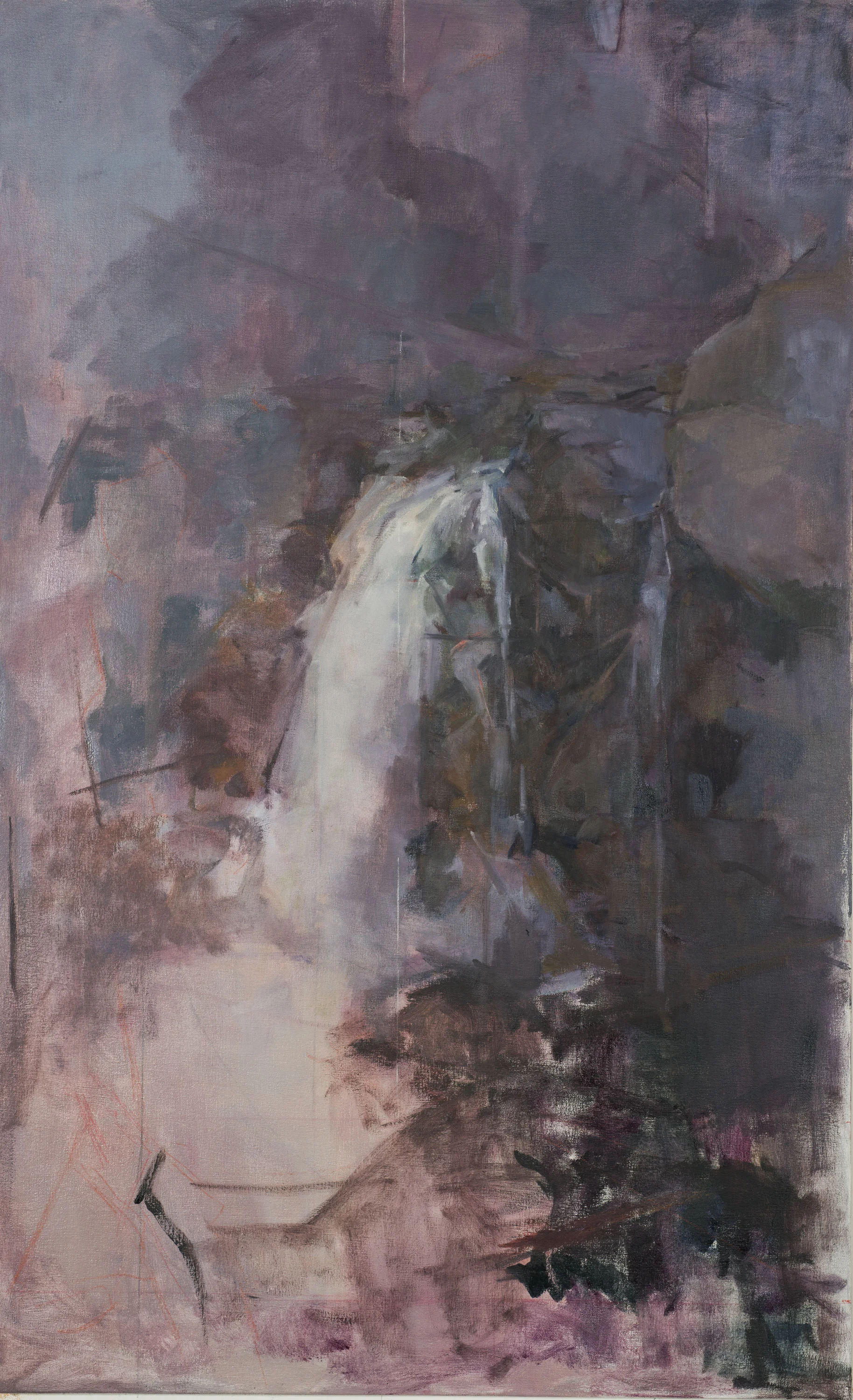 Cascade Falls Morning Light, On Canvas 34" x 55", 2013