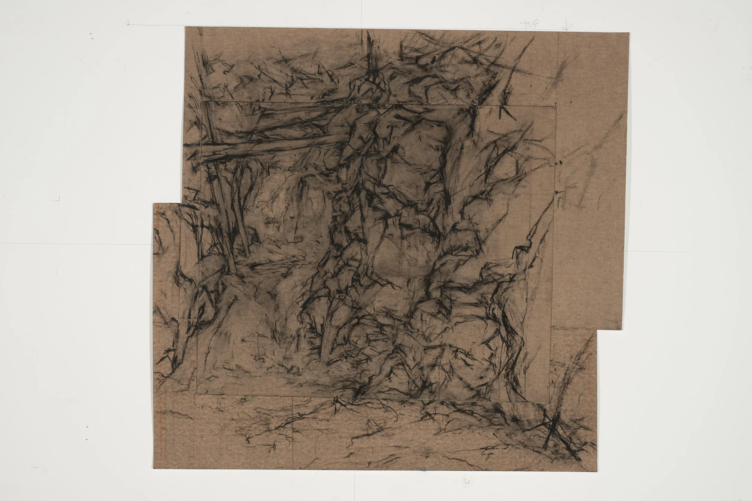 Upper Falls Cascade River, Charcoal 20" x 30" , 2010