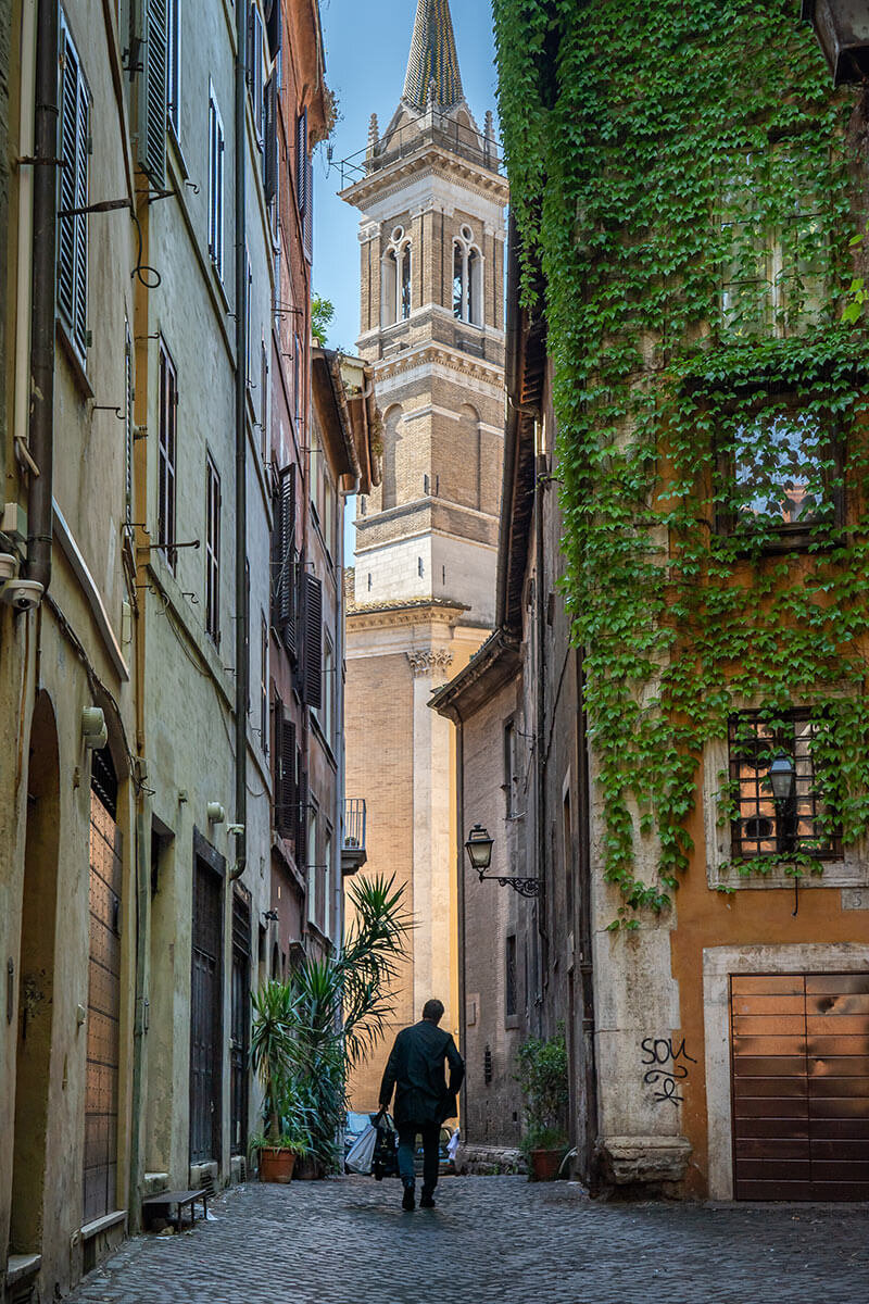 Walking in the street of Rome