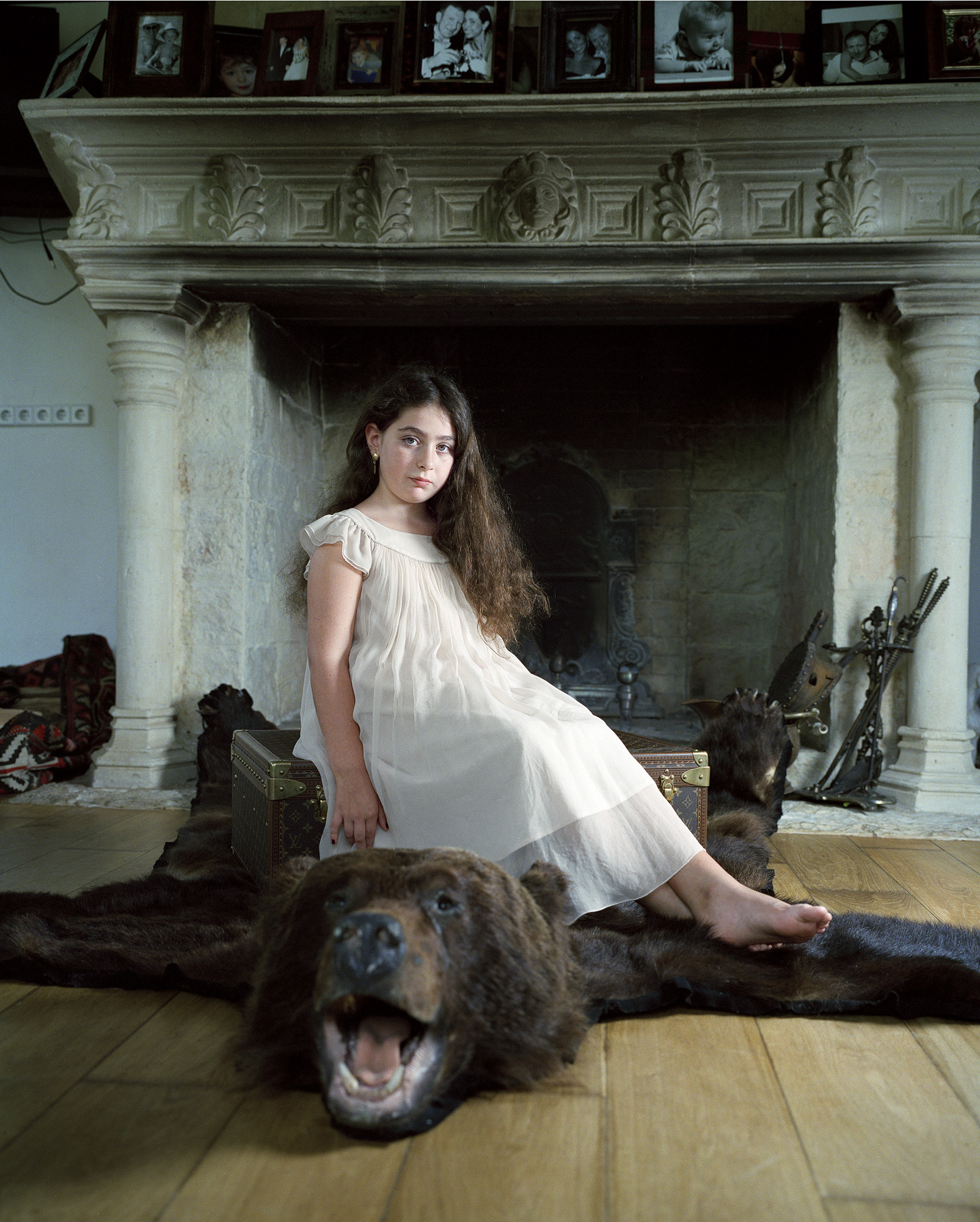 Sonia Sitting on the Bear Rug, Moscow 2009.