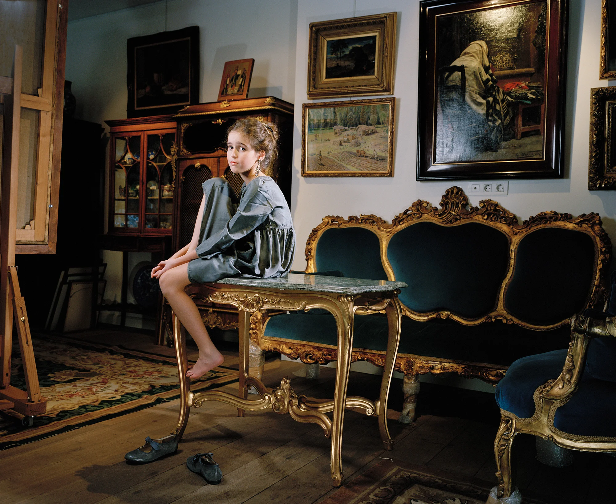 Liza inside Her Father’s Antique Store, Moscow 2010