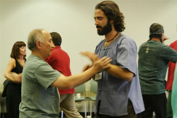 John training with his tai chi sifu