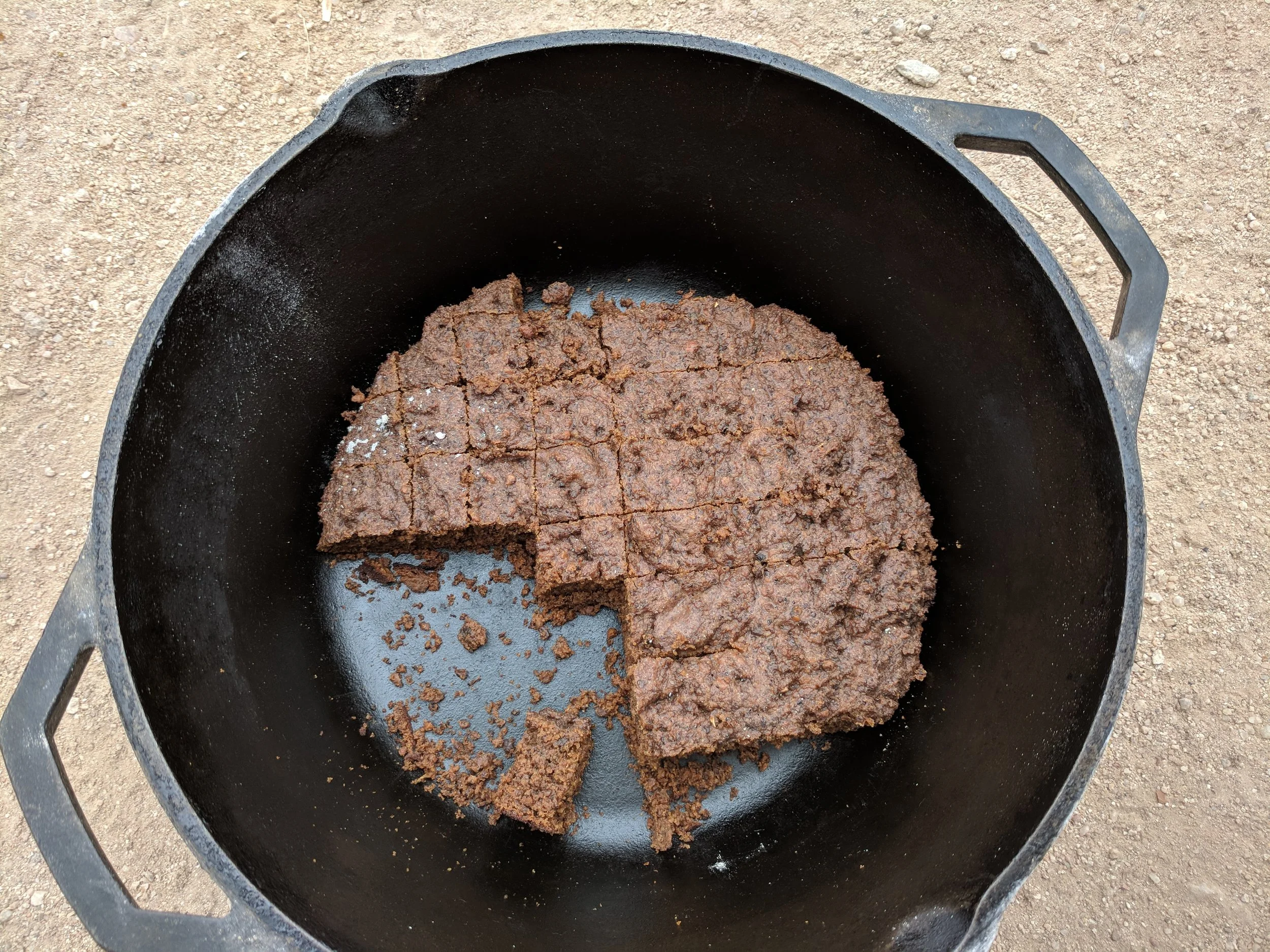 acorn bread with cattail flour