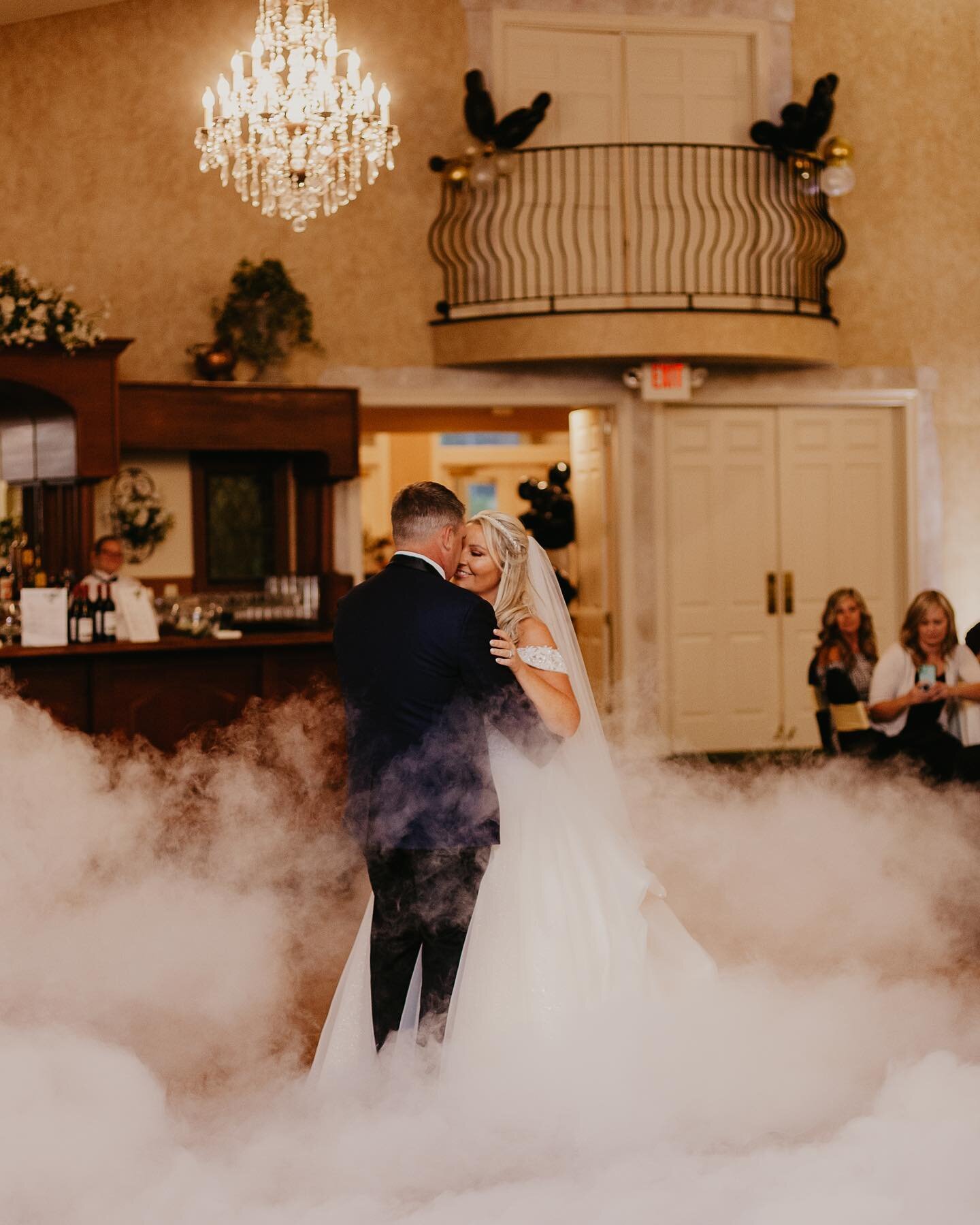 Dancing in the clouds for your first dance ✨🌥️ #ohioweddingphotographer #cincinnatiweddingphotographer #fairytalewedding #firstdance #disneywedding