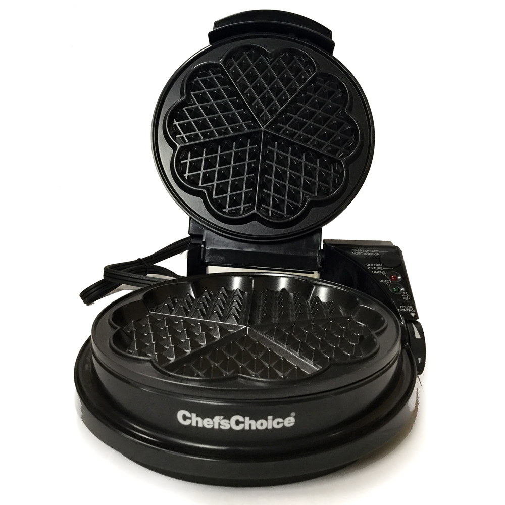 Chef's Choice M840 WafflePro Express Waffle Maker Traditional Five of Hearts