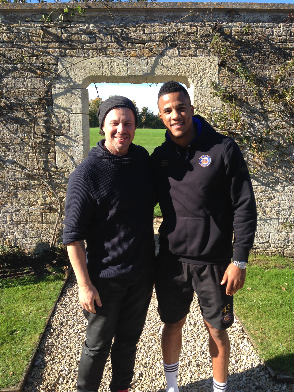 With Anthony Watson for Englang XV