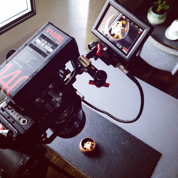 Filming a dish