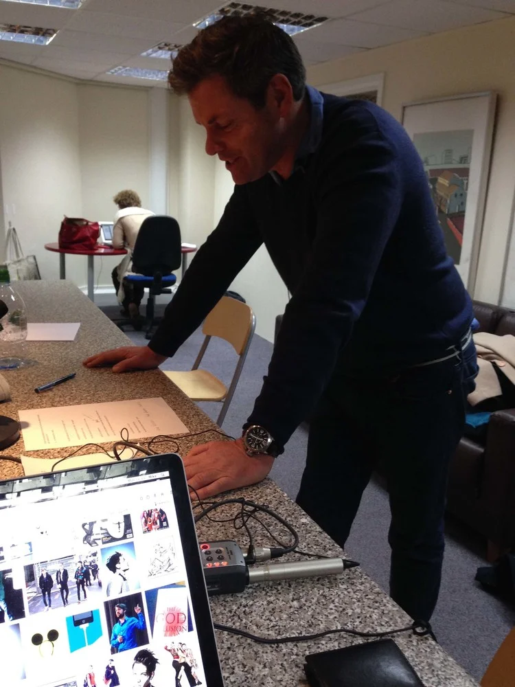 Mark Durden Smith recording the voice over