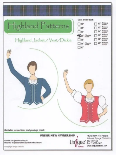 Highland Jacket/Vest/Dickie Pattern