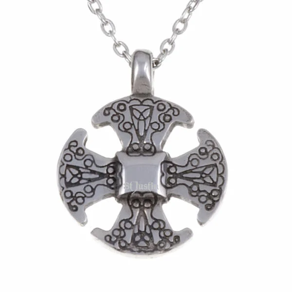Pewter Canterbury Cross Necklace