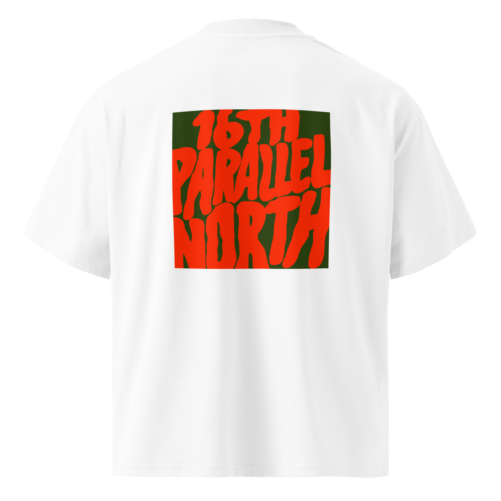 16th Parallel North Tee - Oversized Graphic T-Shirt | Bold Groovy Type | Caribbean Streetwear | 16PN