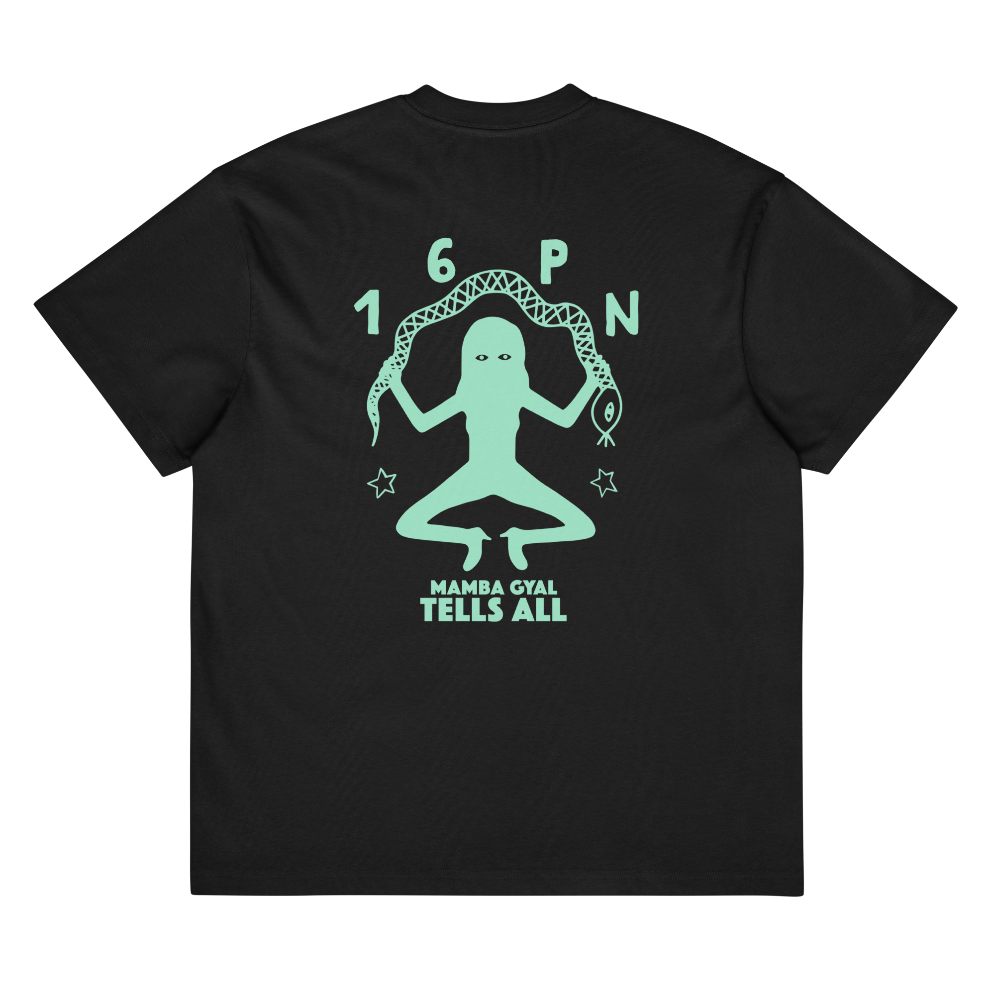 Mamba Gyal Graphic Tee - Oversized Black Boxy T-Shirt | Dark Occult Fashion | 16PN