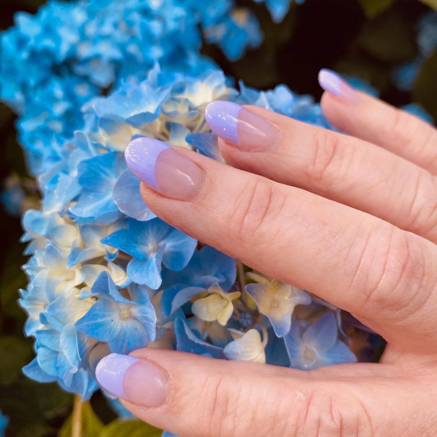 Lavender French and of course with a hint of glitter 😉