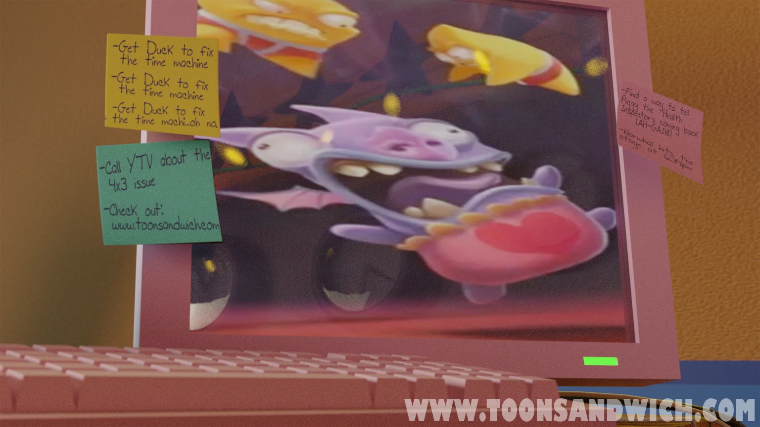 Octo was our fearful and organized desk clerk, so this is a view from his normally unseen world. (With a couple of small Easter eggs)